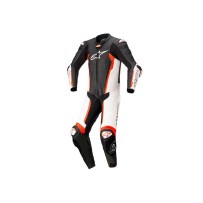MONO ENTERO DE CUERO MISSILE V2 ALPINESTARS NEGRO / BLANCO / ROJO FLUOR