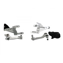 PLATAFORMAS PLATEADAS HACIA ATRÁS RACING SPIDER CAMBIO INVERTIDO DUCATI PANIGALE V4 / S 2025