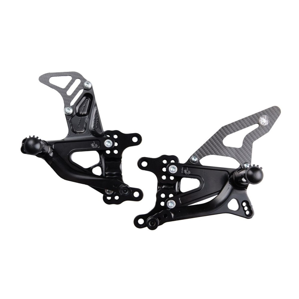 PLATAFORMAS HACIA ATRÁS CAJA DE CAMBIOS DE ARAÑA NORMAL / INVERTIDA KAWASAKI ZX6R / 636 2019-2025 MODELLO SSP