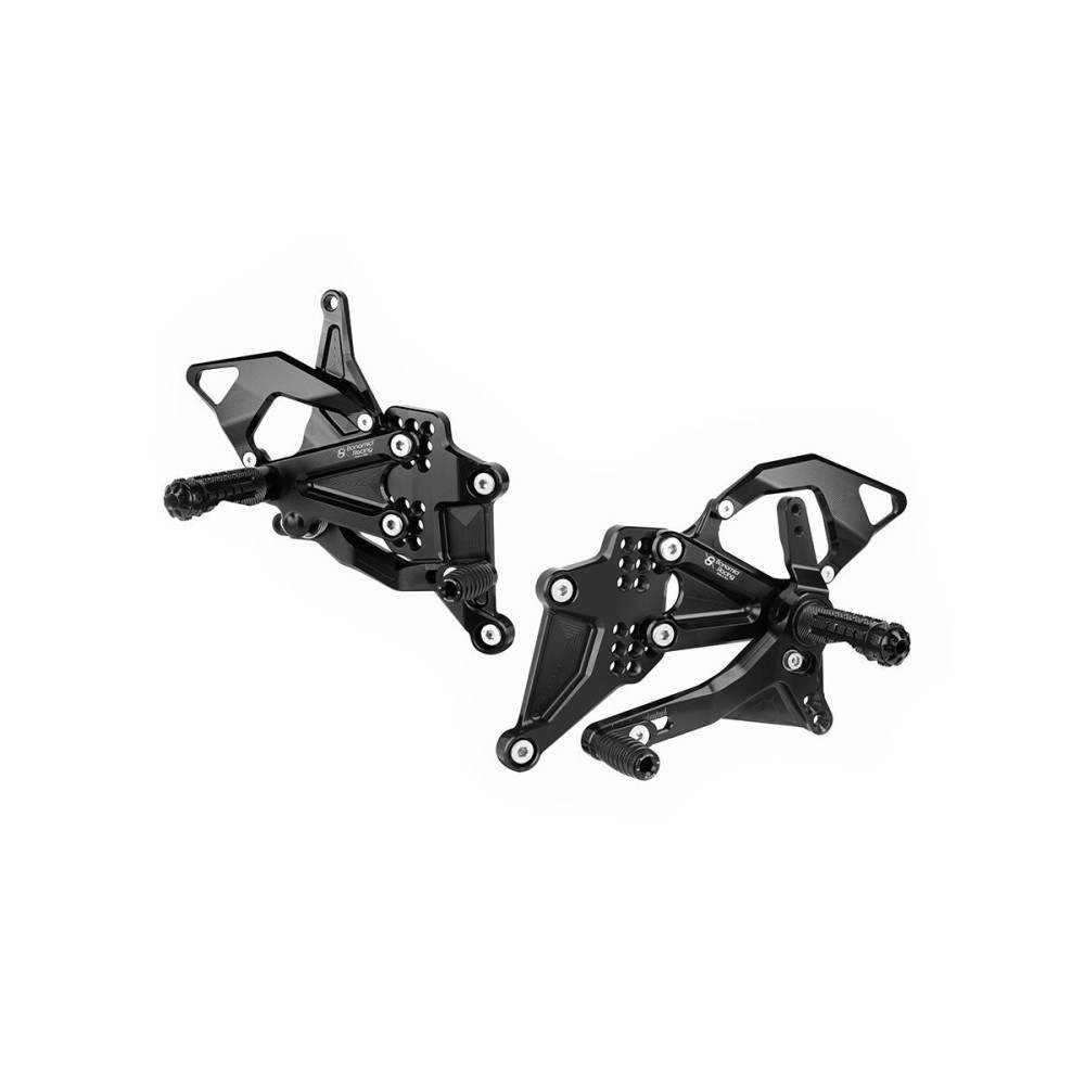 PLATAFORMAS ATRASADAS AJUSTABLES DE BONAMICI RACING KAWASAKI ZX-6R 2020-2025 PLATAFORMAS ATRASADAS AJUSTABLES DE BONAMICI RACING KAWASAKI ZX-6R 2020-2025