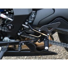 ESTRIBERAS RACING CNC AJUSTABLES NEGRO/ROJO MV AGUSTA F3 800 / R / RC / RR / ROSSO 2017-2023