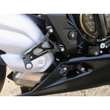 ESTRIBERAS RACING CNC AJUSTABLES NEGRO/ROJO MV AGUSTA F3 800 / R / RC / RR / ROSSO 2017-2023