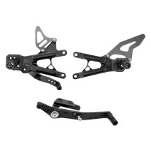 ESTRIBERAS TRASERAS ARAÑA PLEGABLES AJUSTABLES SUZUKI GSX-R 600 / 750 2011-2017