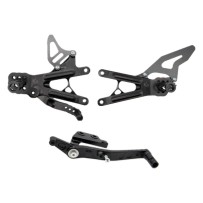 ESTRIBERAS TRASERAS ARAÑA PLEGABLES AJUSTABLES SUZUKI GSX-R 600 / 750 2011-2017