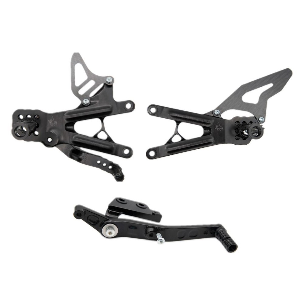ESTRIBERAS TRASERAS ARAÑA PLEGABLES AJUSTABLES SUZUKI GSX-R 600 / 750 2011-2017 ESTRIBERAS TRASERAS ARAÑA PLEGABLES AJUSTABLES SUZUKI GSX-R 600 / 750 2011-2017