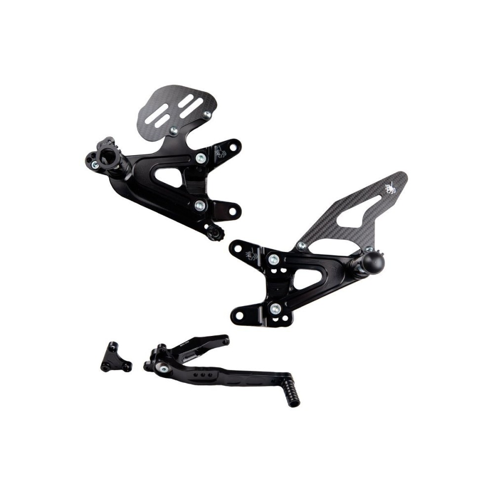 ESTRIBERAS TRASERAS CAJA DE CAMBIOS NORMAL / ARAÑA INVERSA APRILIA RS 660 2020-2023