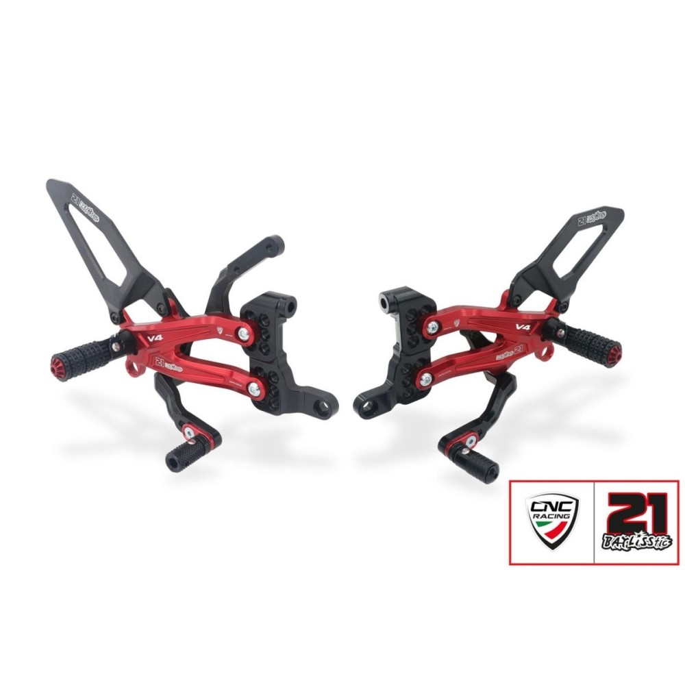 TROY BAYLISS EDITION CNC RACING PLATFORMS AJUSTABLES DUCATI STREETFIGHTER V4 / S / SP 2020-2024 TROY BAYLISS EDITION CNC RACING PLATFORMS AJUSTABLES DUCATI STREETFIGHTER V4 / S / SP 2020-2024