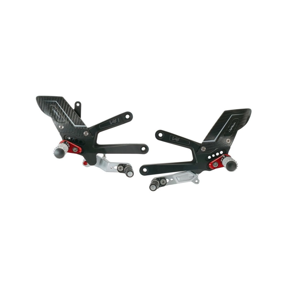 ESTRIBERAS AJUSTABLES VERSIÓN R LIGHTECH DUCATI PANIGALE V4 / S 2025 ESTRIBERAS AJUSTABLES VERSIÓN R LIGHTECH DUCATI PANIGALE V4 / S 2025