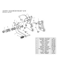 ESTRIBERAS TRASERAS AJUSTABLES BONAMICI RACING HONDA CBR 650 R / CB 650 R 2014-2023