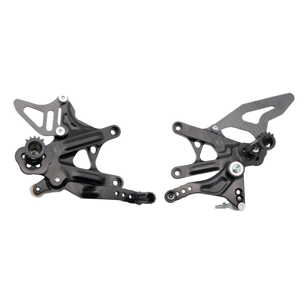 ESTRIBERAS TRASERAS AJUSTABLES ARAÑA MARCHA ATRÁS KAWASAKI ZX-10R 2016-2023 ESTRIBERAS TRASERAS AJUSTABLES ARAÑA MARCHA ATRÁS KAWASAKI ZX-10R 2016-2023