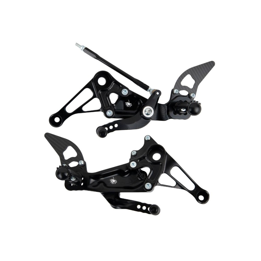ESTRIBERAS TRASERAS CAJA DE CAMBIOS NORMAL / ARAÑA INVERSA APRILIA RS 660 2020-2023
