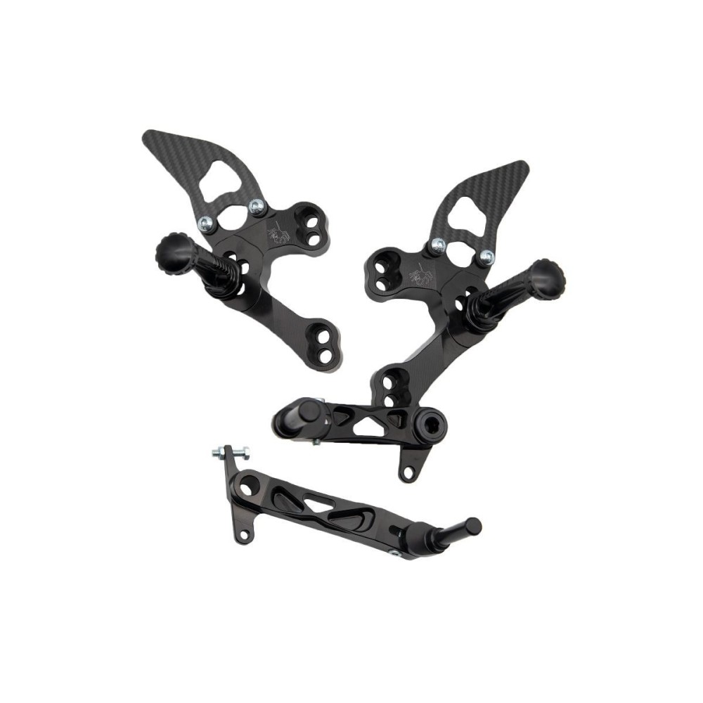 ESTRIBERAS TRASERAS AJUSTABLES MODELO EVO SPIDER DUCATI 848 / 1098 / 1198 2007-2011