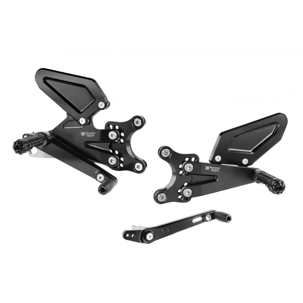 ESTRIBERAS TRASERAS AJUSTABLES BONAMICI RACING TRIUMPH STREET TRIPLE 765 R / RS / MOTO2 2023-2024