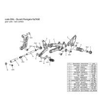 ESTRIBERAS TRASERAS AJUSTABLES BONAMICI TRICOLOR DUCATI PANIGALE V4 / S / R 2018-2023