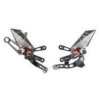 ESTRIBERAS AJUSTABLES VERSIÓN R CAJA DE MARCHA ATRÁS LIGHTECH APRILIA RSV4 1100 R 2021-2023