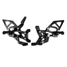 ESTRIBERAS TRASERAS GP EVO DE ALUMINIO NEGRO EXTREME COMPONENTS DUCATI PANIGALE V2 13-23