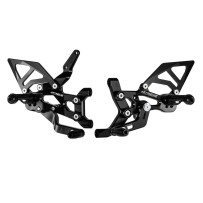 ESTRIBERAS TRASERAS GP EVO DE ALUMINIO NEGRO EXTREME COMPONENTS DUCATI PANIGALE V2 13-23