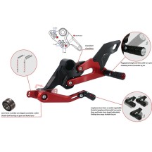 ESTRIBERAS DE CARRERAS AJUSTABLES CNC APRILIA RS 660 2021-2022