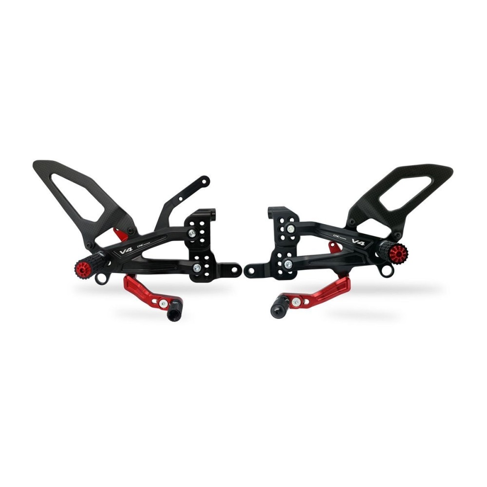 ESTRIBERAS DE CARRERA CNC AJUSTABLES DUCATI PANIGALE V4 / S / R 2018-2024 ESTRIBERAS DE CARRERA CNC AJUSTABLES DUCATI PANIGALE V4 / S / R 2018-2024