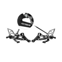 ESTRIBERAS GP EVO ALUMINIO BLACK EXTREME REDUCIDAS APRILIA RS 660 / TUONO 660 20-22