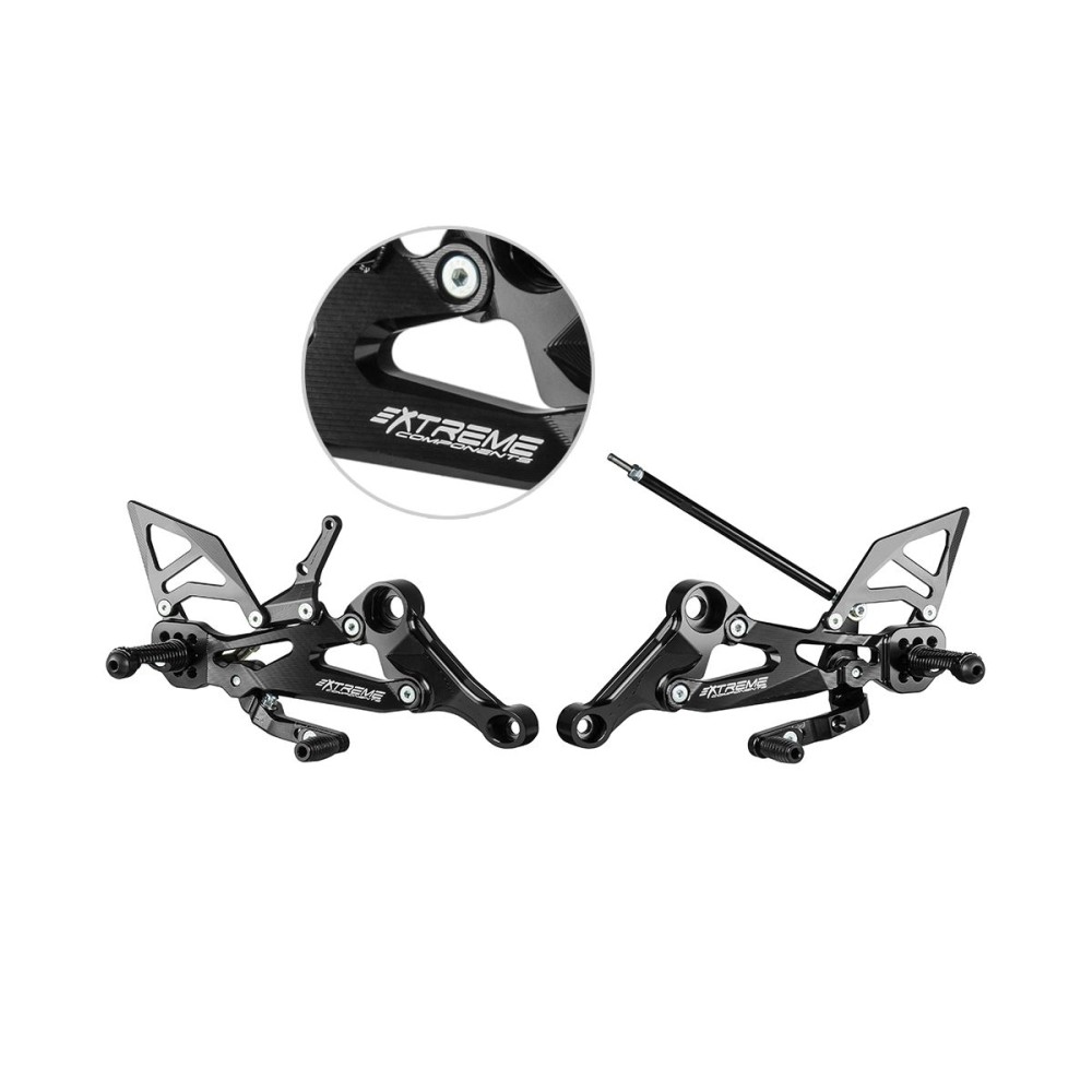 ESTRIBERAS GP EVO ALUMINIO BLACK EXTREME REDUCIDAS APRILIA RS 660 / TUONO 660 20-22