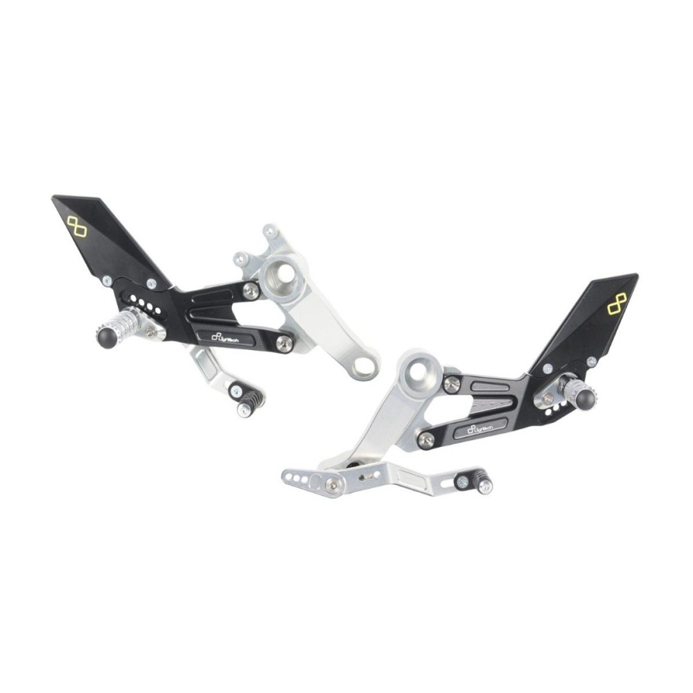 ESTRIBERAS AJUSTABLES CON REPOSAPIES FIJOS LIGHTECH APRILIA RS / TUONO 660 2020-2022