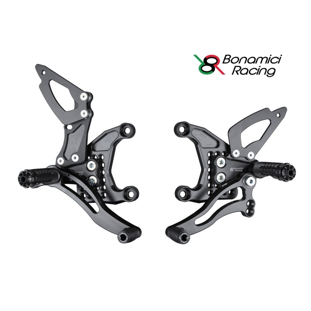 ESTRIBERAS REDUCIDAS PLATA AJUSTABLES BONAMIC HONDA VTR 1000 SP1 / SP2 2000-2006