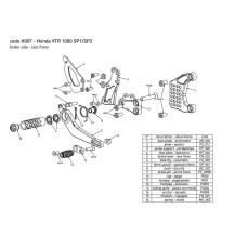 ESTRIBERAS REDUCIDAS PLATA AJUSTABLES BONAMIC HONDA VTR 1000 SP1 / SP2 2000-2006