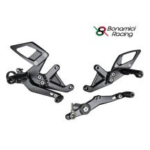 ESTRIBERAS BONAMIC RETARDANTES AJUSTABLES + PROTECTORES DE TALON DE CARBONO BMW S 1000 RR 2015-18