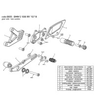 ESTRIBERAS BONAMIC RETARDANTES AJUSTABLES + PROTECTORES DE TALON DE CARBONO BMW S 1000 RR 2015-18
