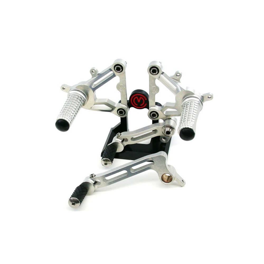 KIT ESTRIBERAS REGULABLES MOTOCORSE CON TORNILLOS DE TITANIO DUCATI 848 / 1098 / 1198 KIT ESTRIBERAS REGULABLES MOTOCORSE CON TORNILLOS DE TITANIO DUCATI 848 / 1098 / 1198