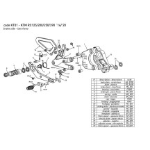 ESTRIBERAS REDUCIDAS BONAMIC RACING AJUSTABLES KTM DUKE 390 2014-2019