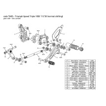 ESTRIBERAS DE CARRETERA AJUSTABLES BONAMICI RACING TRIUMPH SPEED TRIPLE 1050 2011-2020