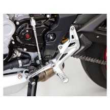 KIT COMPLETO ESTRIBERAS AJUSTABLES MOTOCORSE MV AGUSTA RIVALE 800 2014-2017