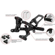 ESTRIBERAS AJUSTABLES CNC RACING CARBONO DUCATI STREETFIGHTER V4 / S 2020-2022
