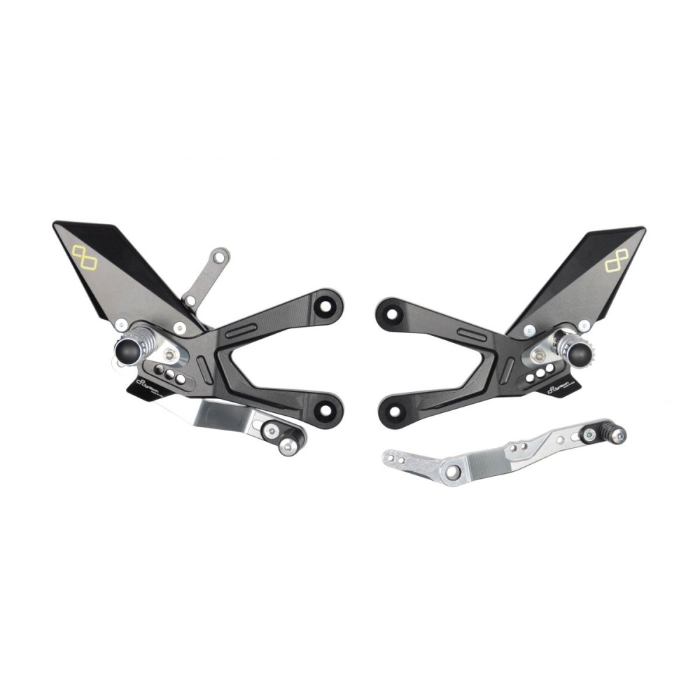 PLATAFORMAS AJUSTABLES CON PIES LIGEROS FIJOS YAMAHA R1 / M 2015-2025 PLATAFORMAS AJUSTABLES CON PIES LIGEROS FIJOS YAMAHA R1 / M 2015-2025