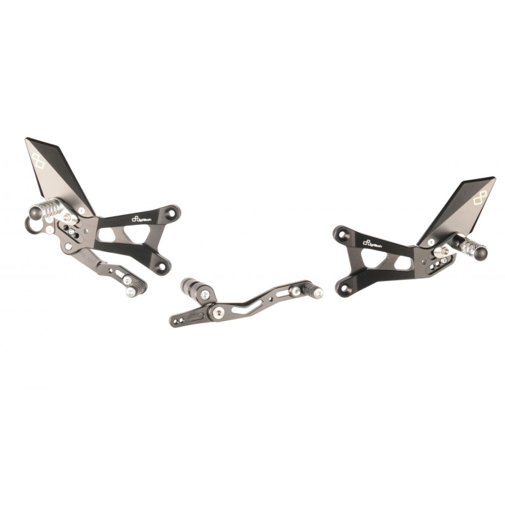 ESTRIBERAS AJUSTABLES CON REPOSAPIES FIJOS LIGHTECH YAMAHA R6 2017-2020