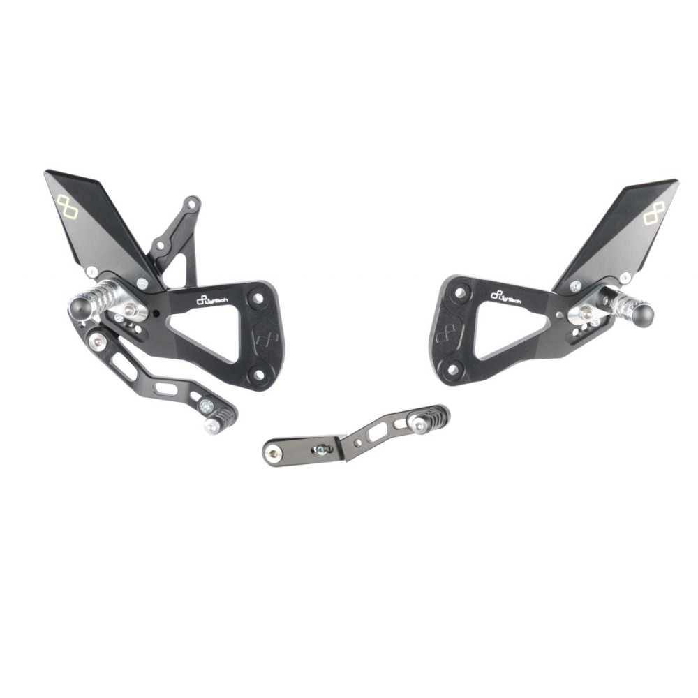 PLATAFORMAS AJUSTABLES CON PIES LIGEROS FIJOS SUZUKI GSX-R 1000 R 2017-2024 PLATAFORMAS AJUSTABLES CON PIES LIGEROS FIJOS SUZUKI GSX-R 1000 R 2017-2024