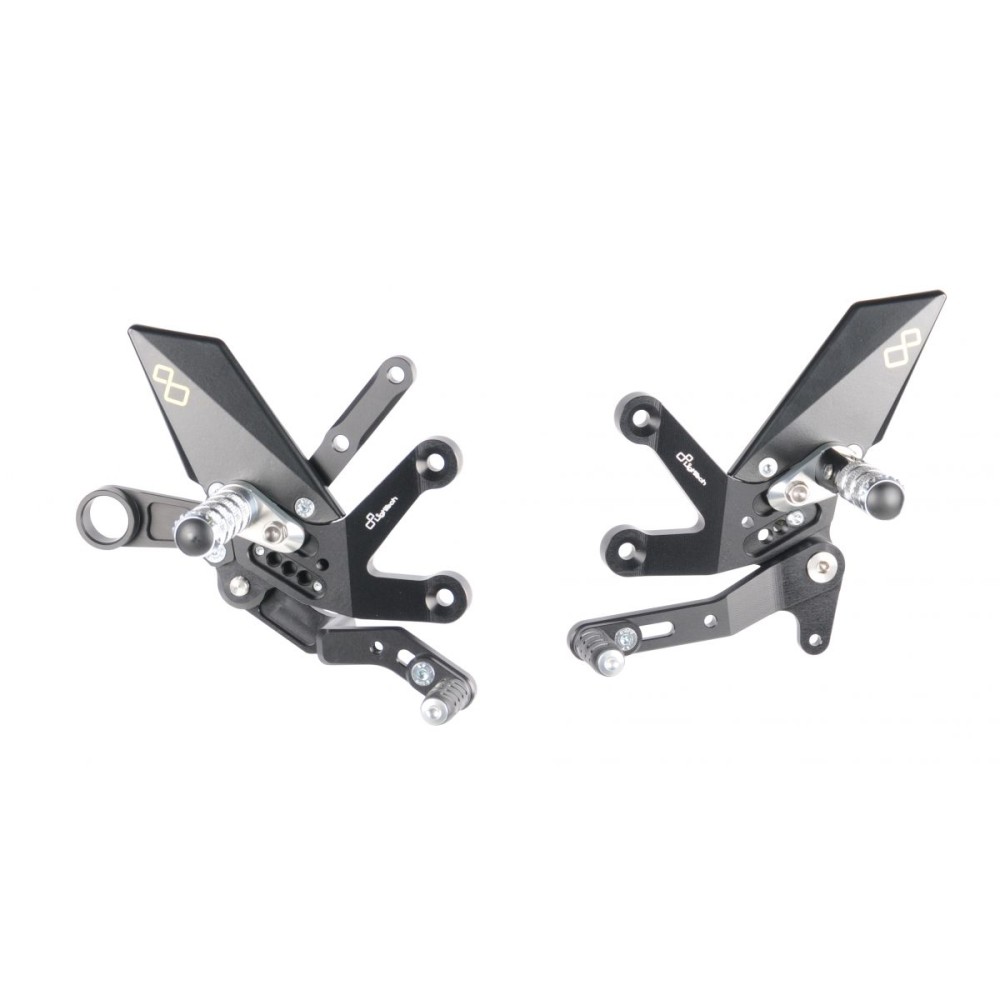 PLATAFORMAS AJUSTABLES CON PIES LIGEROS FIJOS SUZUKI GSX-S 1000 / GT 2015-2025 PLATAFORMAS AJUSTABLES CON PIES LIGEROS FIJOS SUZUKI GSX-S 1000 / GT 2015-2025