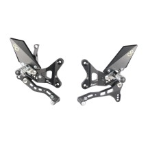 ESTRIBERAS AJUSTABLES CON REPOSAPIES FIJOS LIGHTECH KAWASAKI ZX-10 R 2011-2020