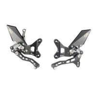 ESTRIBERAS AJUSTABLES CON REPOSAPIES FIJOS LIGHTECH KAWASAKI ZX-10 R 2011-2020