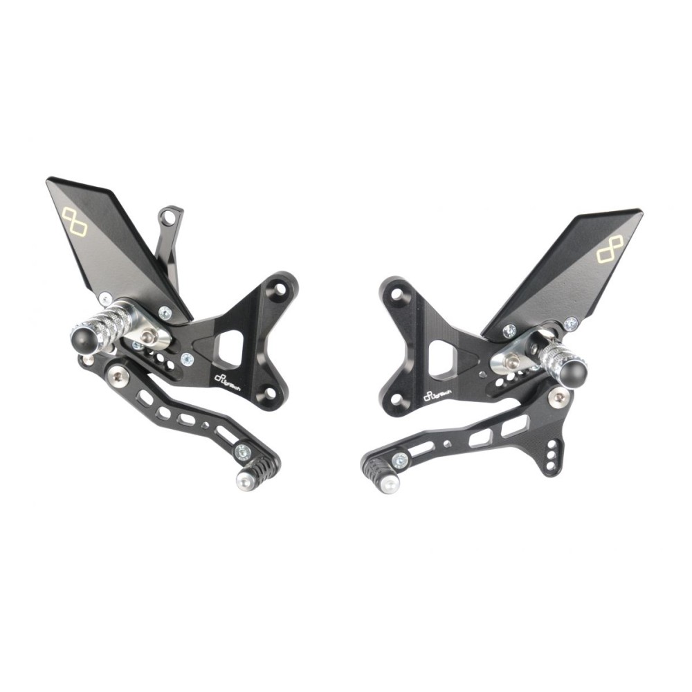 ESTRIBERAS AJUSTABLES CON REPOSAPIES FIJOS LIGHTECH KAWASAKI ZX-10 R 2011-2020 ESTRIBERAS AJUSTABLES CON REPOSAPIES FIJOS LIGHTECH KAWASAKI ZX-10 R 2011-2020
