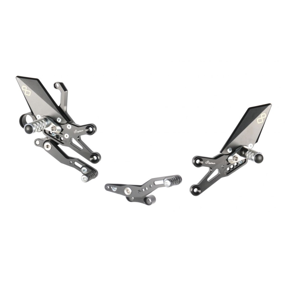 ESTRIBERAS AJUSTABLES CON REPOSAPIES FIJOS LIGHTECH HONDA CBR 1000 RR 2008-2019 ESTRIBERAS AJUSTABLES CON REPOSAPIES FIJOS LIGHTECH HONDA CBR 1000 RR 2008-2019