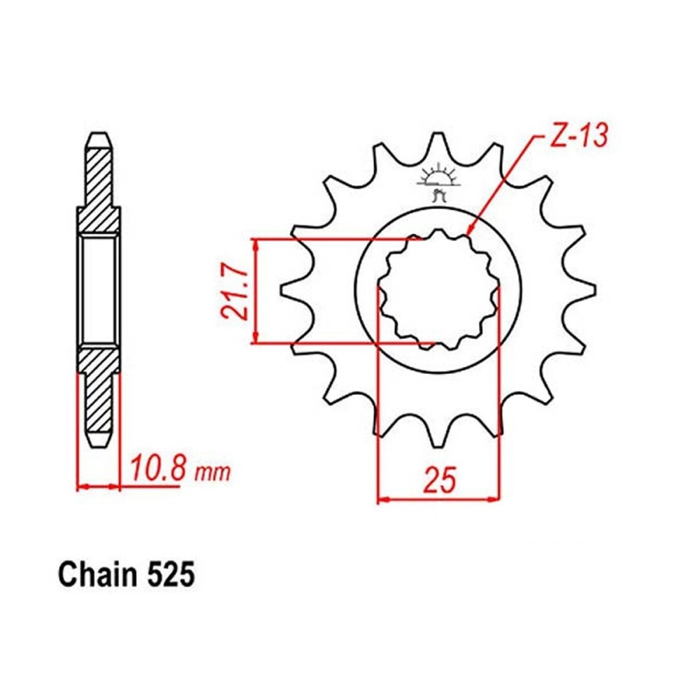 PIÑON JT 15 DIENTES PASO 525 ACOPLAMIENTO PEQUEÑO YAMAHA YZF-R6 600 2006-2017 PIÑON JT 15 DIENTES PASO 525 ACOPLAMIENTO PEQUEÑO YAMAHA YZF-R6 600 2006-2017