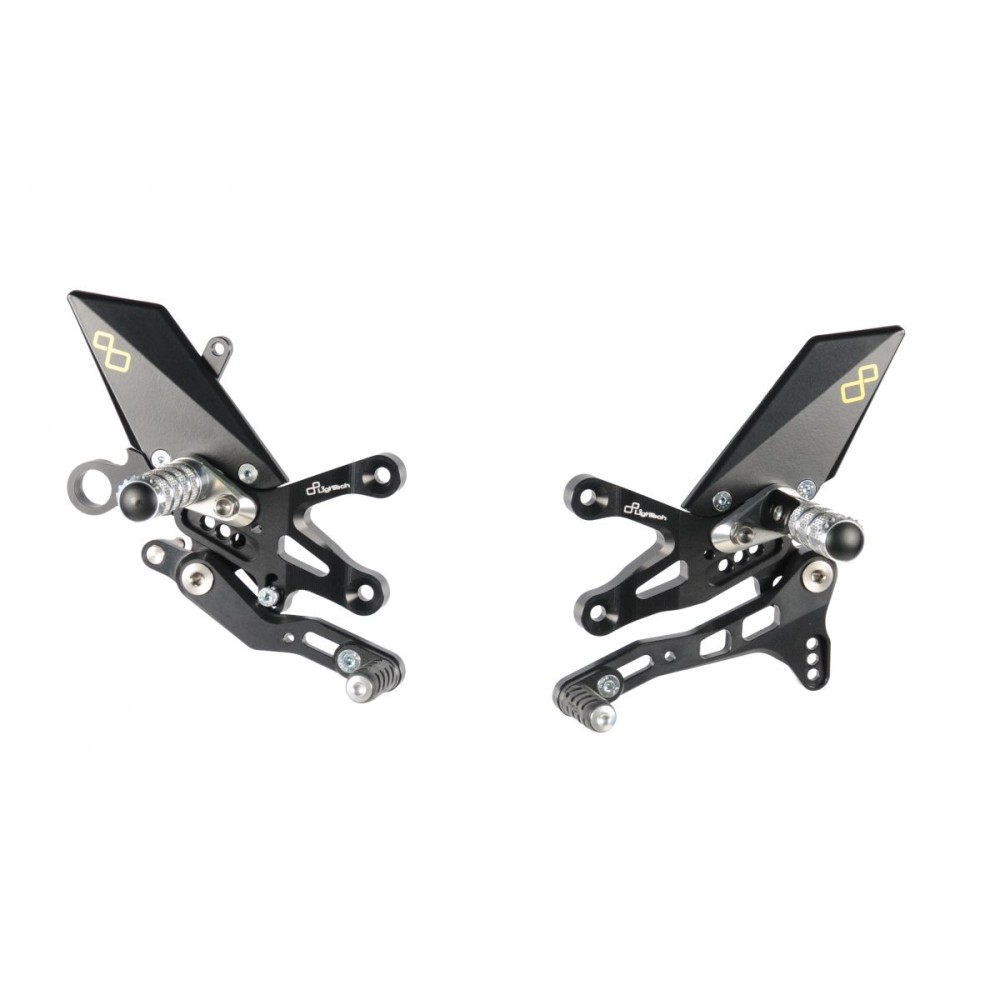 ESTRIBERAS AJUSTABLES CON REPOSAPIES FIJOS LIGHTECH APRILIA RSV4 1100 2009-2017 ESTRIBERAS AJUSTABLES CON REPOSAPIES FIJOS LIGHTECH APRILIA RSV4 1100 2009-2017