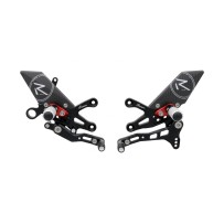 ESTRIBERAS REGULABLES VERSIÓN R / SILVER LIGHTECH APRILIA TUONO V4 2011-2017