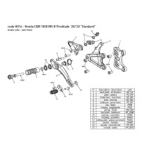 ESTRIBERAS TRASERAS BONAMICI RACING ROAD HONDA CBR 1000 RR-R FIREBLADE 2020-2024
