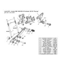 ESTRIBERAS TRASERAS BONAMICI RACING RACING HONDA CBR 1000 RR-R FIREBLADE 2020-2024