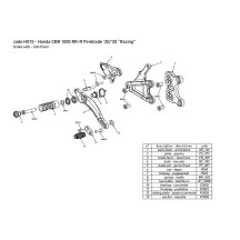 ESTRIBERAS TRASERAS BONAMICI RACING RACING HONDA CBR 1000 RR-R FIREBLADE 2020-2024